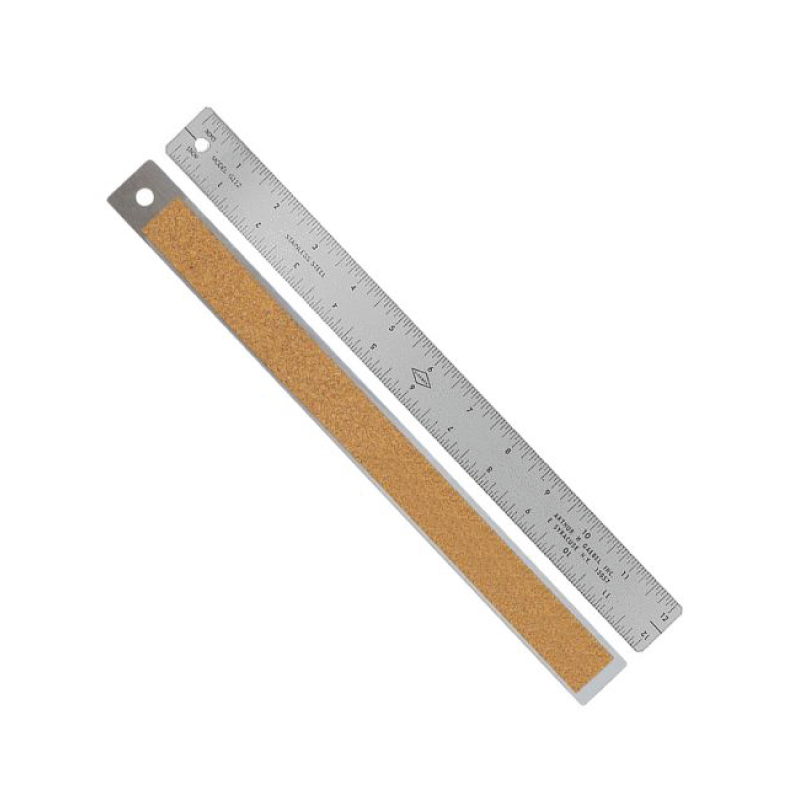 Stainless Steel Cork-Back Rulers
